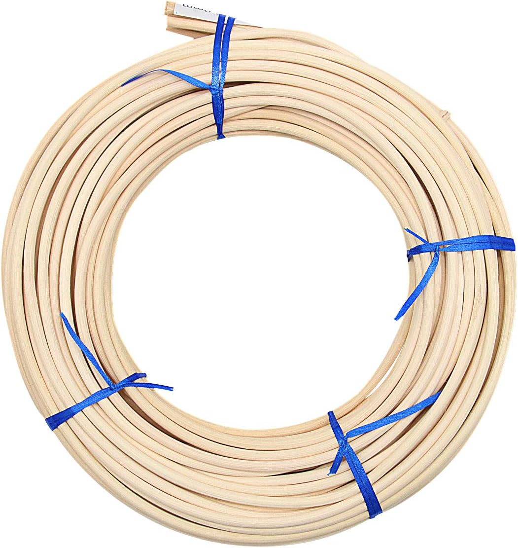KEILEOHO #8 Reed Spline 65 Feet x 3/16 Inches Cane Webbing for Weaving, Cane Webbing for Chair Repair, Strong Permeable Cane Webbing Roll for Winding, Modeling, Decoration, Weaving, Aromatherapy