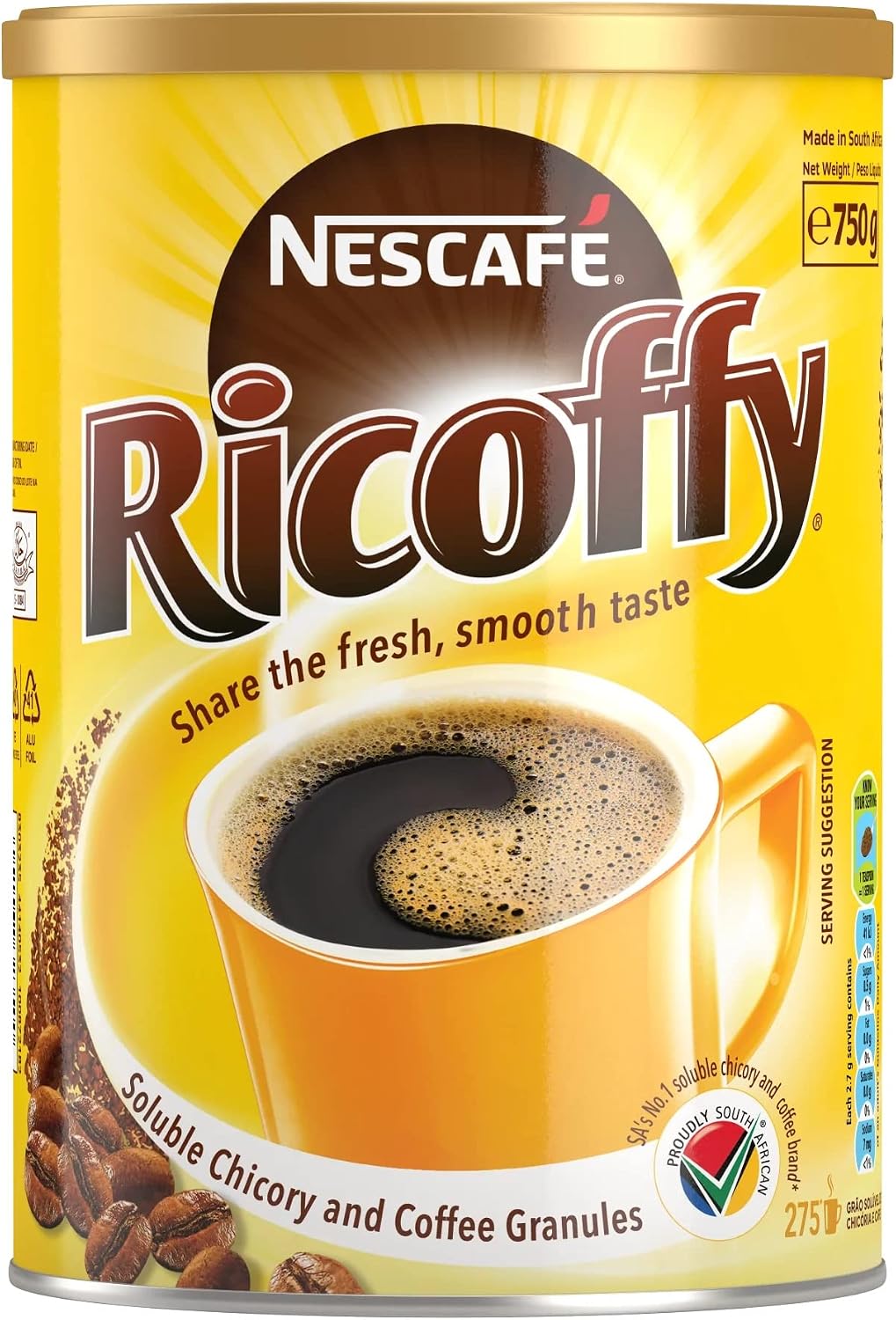 Chatsworth Goods Ricoffy Instant Coffee, 750g, Tin 26.46 Ounce 1 count