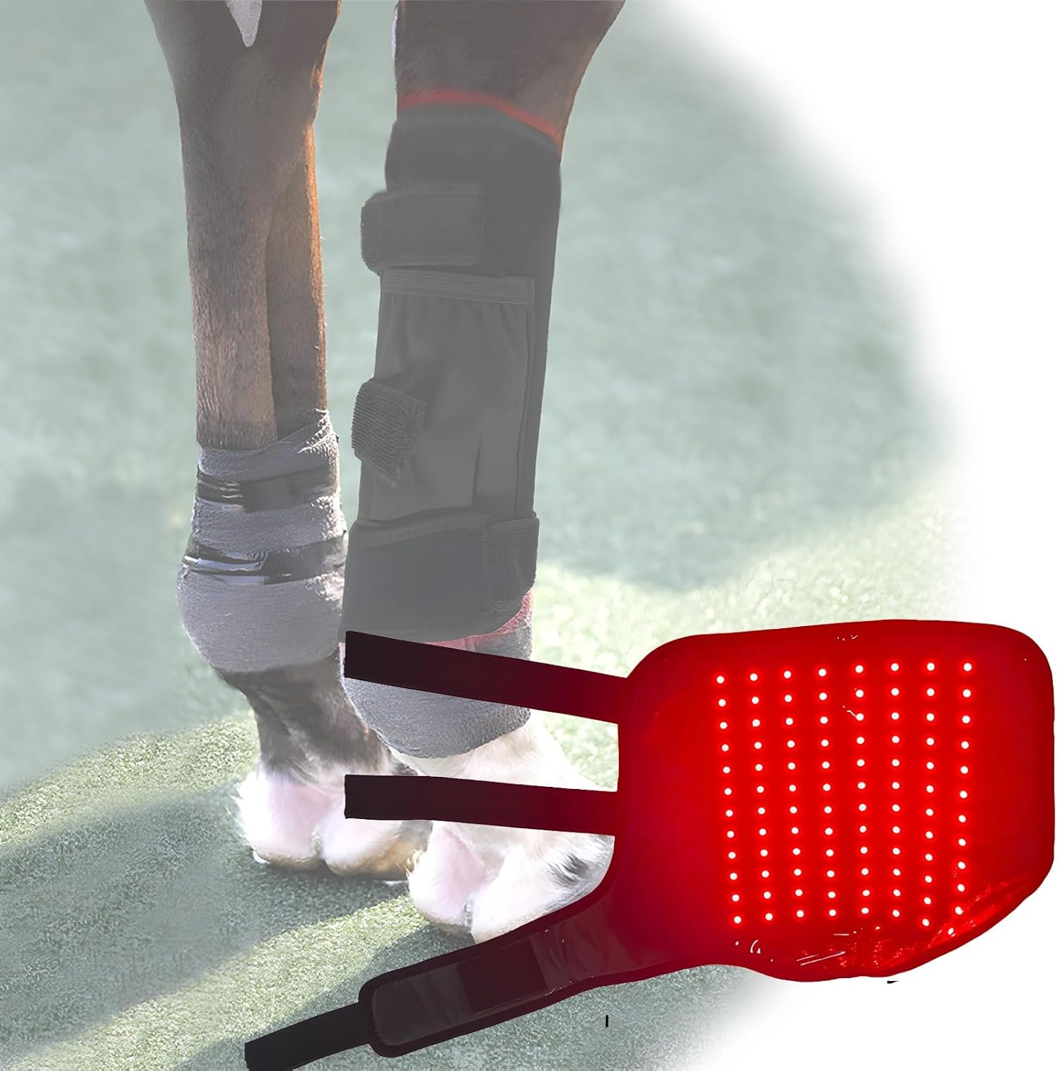 Infrared & Red Light Therapy Wrap for Horses, Reduces Inflammation Pain Relief, Wearable Red Light Therapy Hoof Boots for Horse Leg Pain