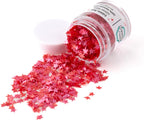 Dye-Free Edible Glitter Stars - Vegan, Gluten-Free & Non-Toxic | Perfect for Cakes, Cupcakes, Drinks & Desserts by Simply Sucré (Red, 2 Grams)