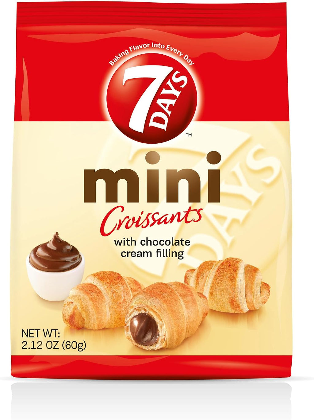 7Days Mini Croissant Pouches, Chocolate (2.12oz, Pack of 20)