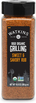 Watkins 1868 Organic Grilling Sweet and Savory Rub Seasoning, Bulk 10 oz (Pack of 1)