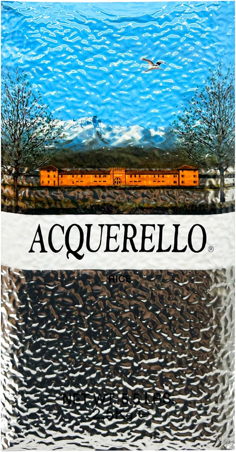 Acquerello Aged Carnaroli Risotto Rice, 5.5 Lbs (2.5kg) Bag | From Vercelli Province in Italy | Pack of 4