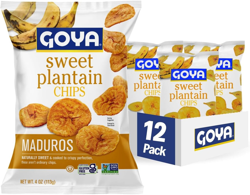 Goya Foods Sweet Plantain Chips, 4 Ounce (Pack of 12)