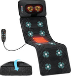 Full Body Massage Mat with Heat Detachable Neck Pillow Vibration Massage Pad with 10 Motors 9 Speeds 9 Modes for Neck Back Pain, Gifts for Men Women at Home Office Use