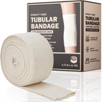 EVERLIT 560D Cotton Blend Elasticated Tubular Support Bandage | Latex-Free, Extra-Thick Breathable Stockinette for Wrist, Hand | Moderate to High Compression for Sensitive Skin (Size C: 2.75" x 11 yd)