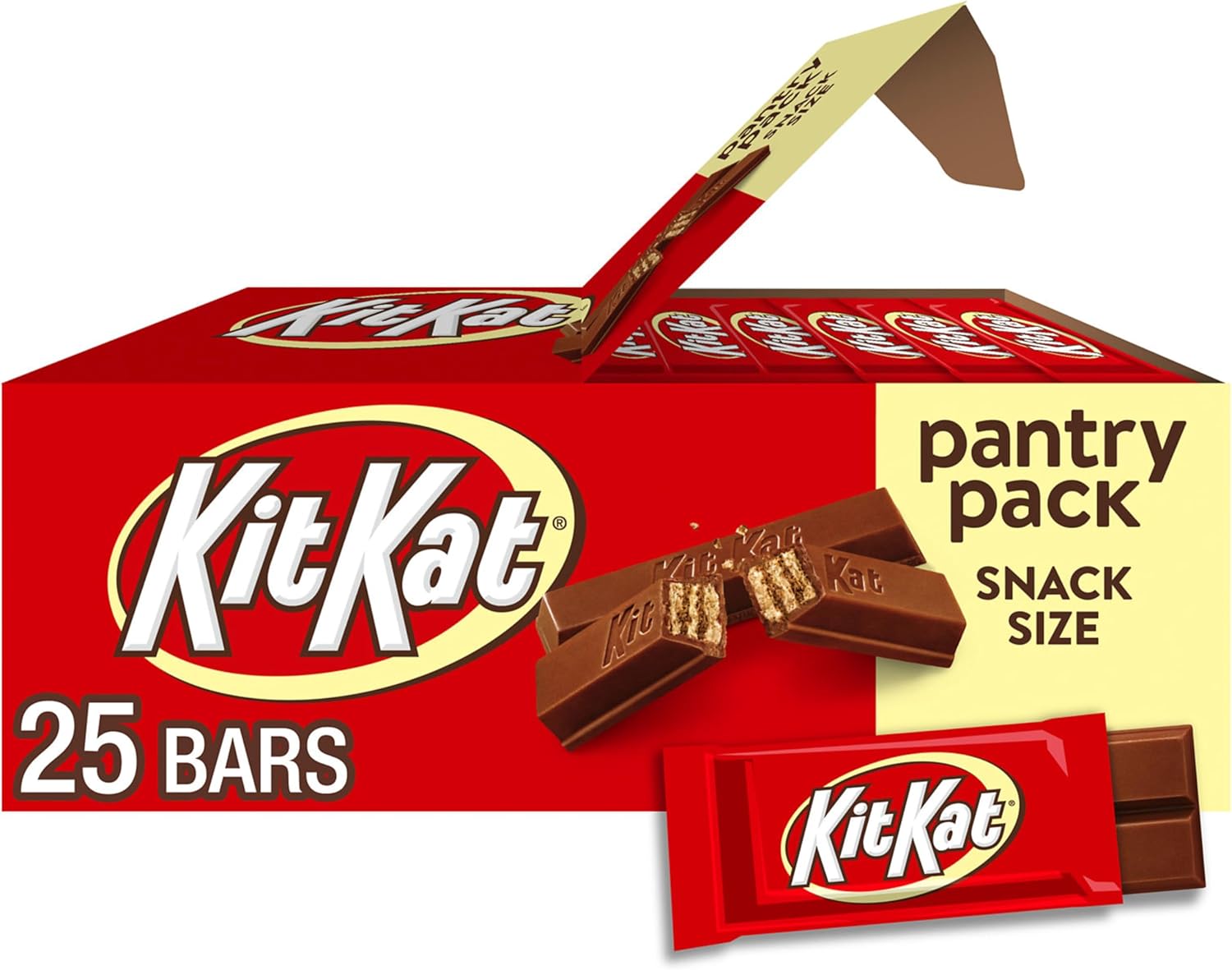 KIT KAT Milk Chocolate Wafer Snack Size, Candy Pantry Pack, 12.25 oz (25 Pieces)