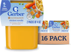 Gerber Baby Food 2nd Foods, Dinner, Chicken Noodle Puree, 4 Ounce Tubs, (Pack of 8)