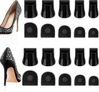 High Heel Protectors Heel Caps, 10 Pairs Heel Covers for High Heel Shoes Anti Slip Noise Reducing U Shape Heel Stoppers Stiletto Tip Covers for Weddings Grass Gravel Outdoor Use Black