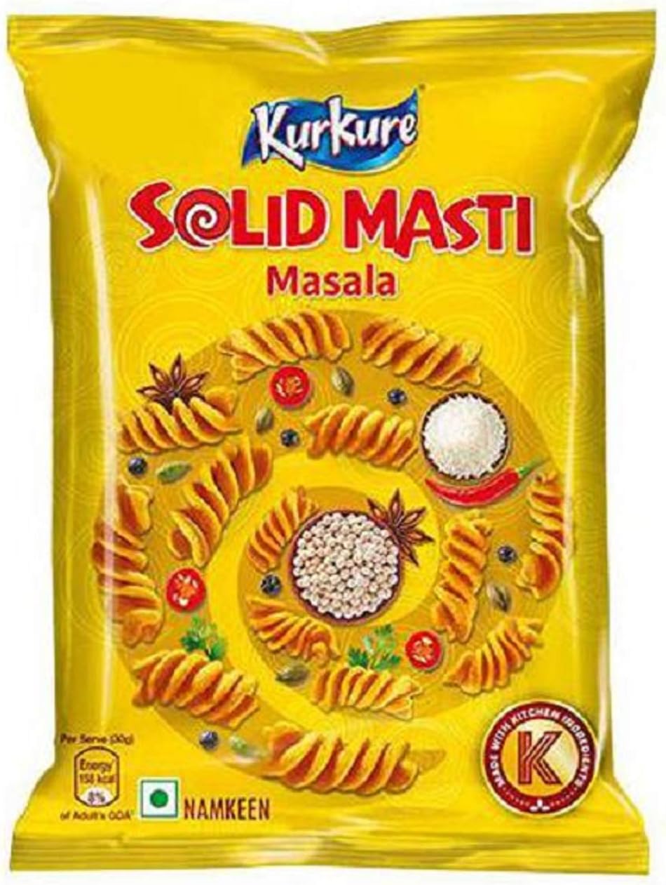 Kurkure Indian Solid Masti Masala Twisteez, 0.18lb (80g) (Pack Of 12)