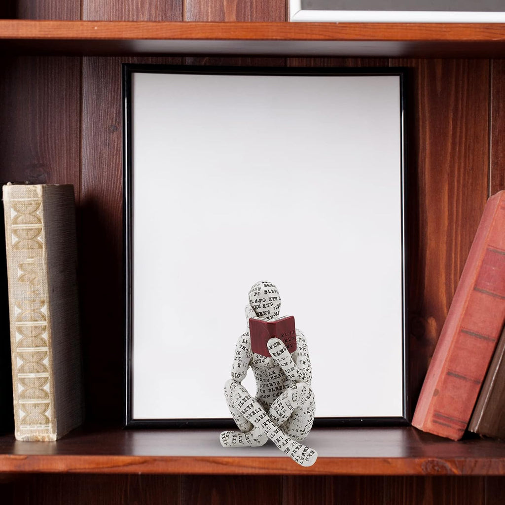 Innovative Lady Reading Pulp Molding Bookshelf Ornaments for Birthdays, Gum Reading Woman Figurine, Graduations, Best Friends Or Relatives (A), Gum Reading Woman Figurine, Innovative Lady Rea