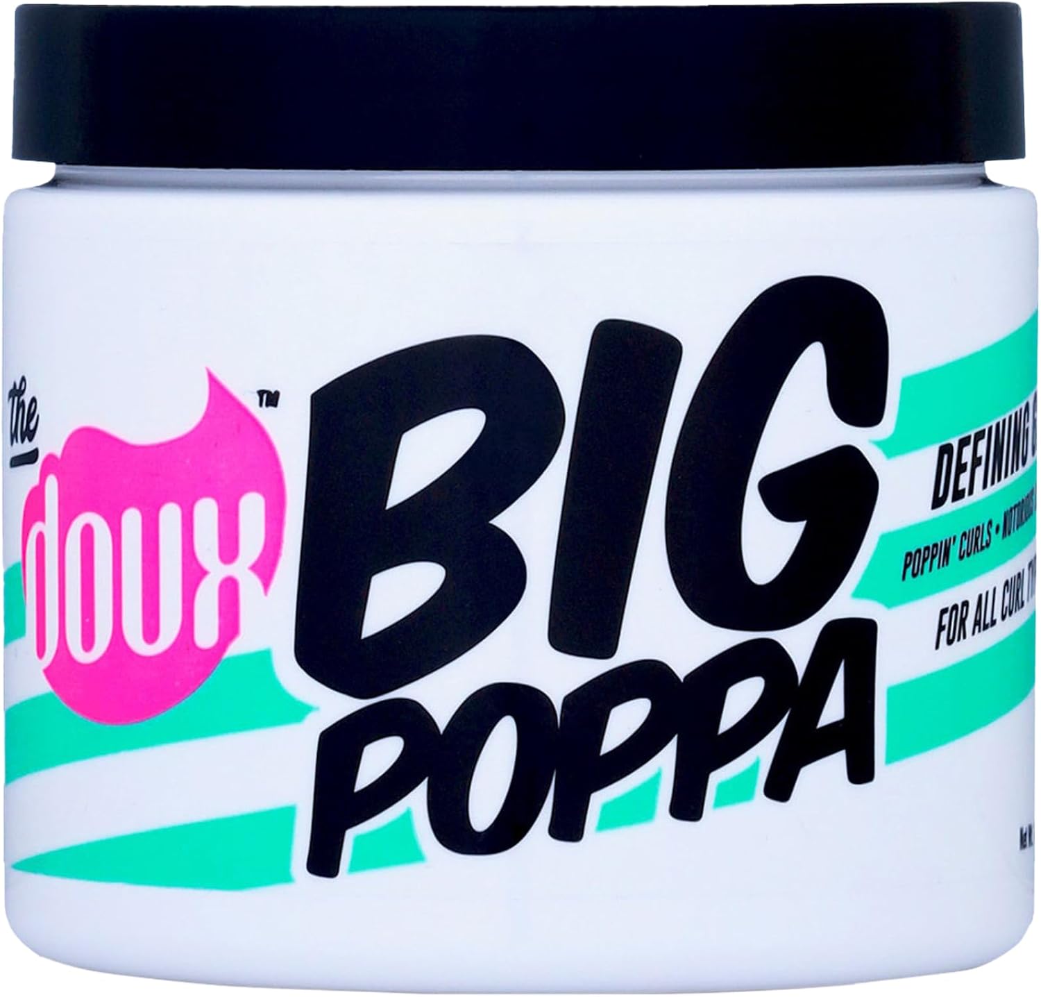 The Doux BIG POPPA Curl Defining Gel for Curly Hair – Frizz Control Styling Gel with Babassu Oil for Long-Lasting Shine & Soft Hold – Non-Crunch Hair Gel for Women, Coils, Waves & Curls