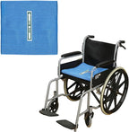 One Way Transfer Support Seat Cushion - Non-Slip Fall Prevention Pad for Elderly/Disabled Use on Wheelchairs, Chairs, Beds, and More - 17"x17"（Blue Without Handles）