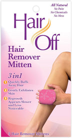 Hair Remover Mitten - All-Natural, Painless & Chemical Free - Full Body Hair Removal - Slows & Lessens Regrowth - Exfoliates Skin (3 Mittens Per Box)