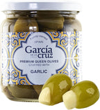 Garlic Stuffed Olives, Garcia de la Cruz, 14 oz (14oz, Garlic)
