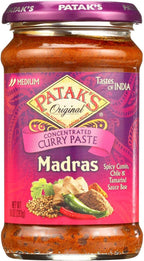 Patak's Madras Curry Paste (Cooking Sauce), 10 Ounces (Case of 6)