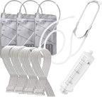 25-Piece Ozone Therapy Set - Ozone-Resistant Luer Lock Applicators (20 Pack), Earscope, Syringe, & 3-Chambered Insufflation Bag (3 Pack) - Compatible with Ozone Generator or Female Luer Lock