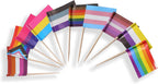 stidsds Pride Rainbow Cupcake Toppers Flags Set Mini Small Gay LGBTQ Toothpick Stick Flag Decoration(100 pcs)