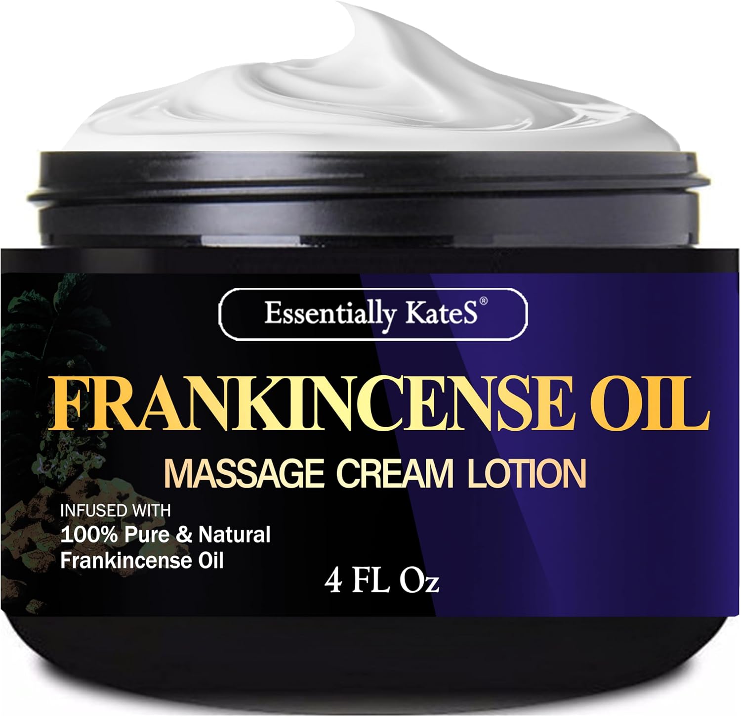 Essentially KateS Frankincense Massage Lotion 4 Fl Oz - Infused with Ceramid 1, 3 and 6II - Fight stifffness in Knees, Elbows, Hips, Hands, Shoulders and Legs.