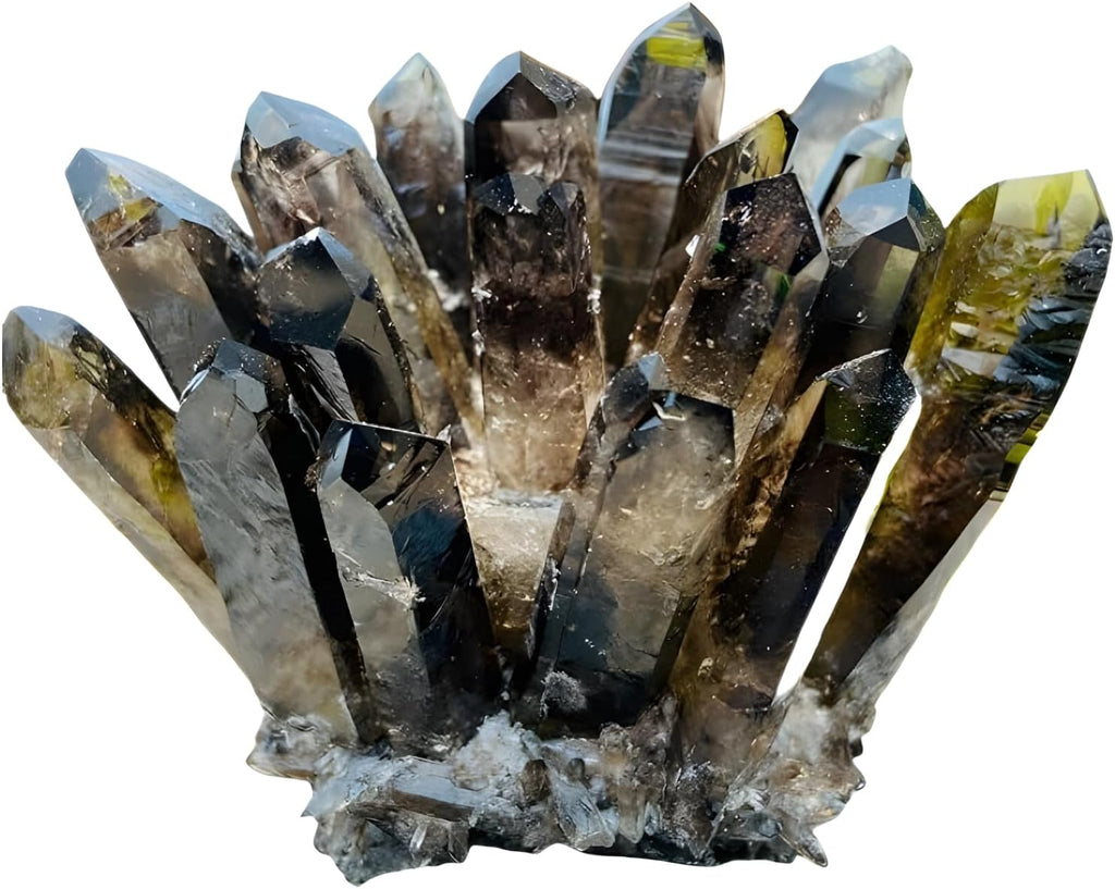 Smoky Quartz Crystal Cluster Large Quartz Crystal Cluster Natural Healing Stones Crystal Quartz Cluster Natural Crystal Quartz Stones for Relaxation Crystal Quartz Cluster