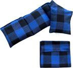 Microwavable Heating Pad with Washable Bag (Royal Blue Plaid w/Bag)