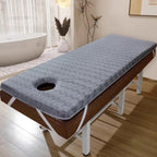 Gray,185 * 70cm(T), Thicken 4cm Memory Foam Massage Mattress Pad with Breath Hole Beauty Salon Bed Mattress Topper Spa Bed Mattress Pad Lash Bed Topper Massage Accessories Protective Pad