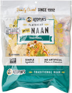 Atoria's Family Bakery Mini Traditional Naan Flatbread 8 Pack | 32 Individual Mini Naans | Fresh Baked, All Natural, GMO Free and No Artificial Preservatives or Flavors 8-Packs of 4 Sheets (32 Sheets)