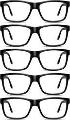 2.5 Reading Glasses for Men - Rectangular Readers for Men Spring Hinge Lightweight Eyeglasses UVFilter/Anti Eyestrain