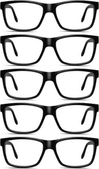 5 Pack Reading Glasses for Women Men, Blue Light Blocking Computer Readers UV Glare