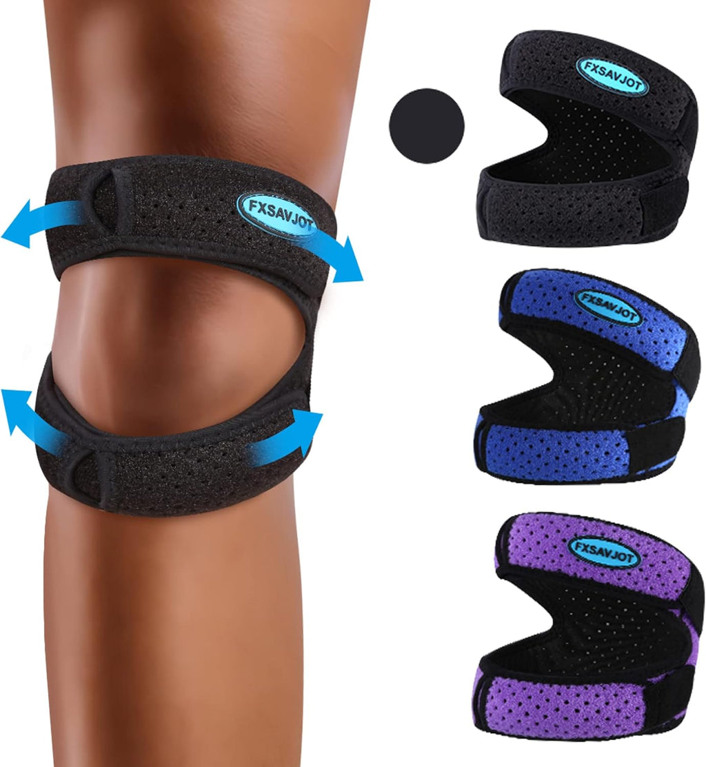 Professional Patella Knee Brace Pro for Knee Pain/Meniscus Tear,Adjustable Orthopedic Compression Patellar Tendon Support Strap with Side Stabilizers for Man and Women/Outdoor Activities
