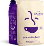 Coffee Bean Direct Dark Brazilian Santos, Whole Bean Coffee, Arabica Coffee, Dark Roast, 5 Pound Bag (Pack of 1)