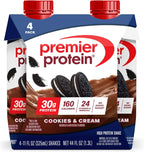 Premier Protein Shake, Cookies & Cream, 30g Protein, No Added Sugar, 24 Vitamins & Minerals to Support Immune Health, 11 fl oz, 4 Pack