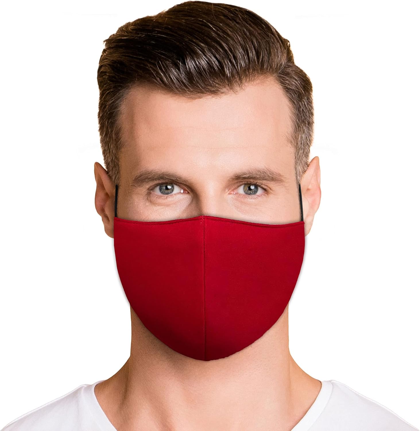 Washable Face Mask with Non-Adjustable Ear Loops & Nose Wire