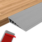 1" Rise Threshold Ramps for Doorways Floor Transition Strip Self-Adhesive 40'' L Wheelchairs Ramps for Doorways, Edge Door Threshold for Home Steps (Grey)