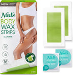 Nad's Body Wax Strips Hair Removal For Women At Home plus 4 Calming Oil Wipes, 24 Count