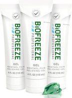Biofreeze Professional Pain Relief Gel, 4 oz Tube (3-Pack) - Fast, Cooling Relief for Arthritis, Muscle Soreness, Joint, Back, Neck, Knee Pain & More