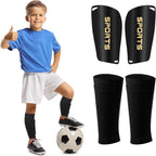 Syhood Soccer Shin Guards for Kids Youth Teens Adults Shin Pads and Sock Sleeves for 3-15 Years Old Children Boys Girls Protection Gear EVA Cushion Protection for Soccer Football Game