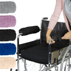 Vive Wheelchair Armrest Pads (2 PCS) - Memory Foam Sheepskin Cushion Accessories for Transport Electric Wheel Chair Arm Rests - for Adults, Seniors, Handicapped - Soft Support for Office Chair