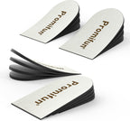 Adjustable Heel Lifts for Heel Pain Relief - Promifun 2-Pair Shoe Inserts for Achilles Tendonitis, Plantar Fasciitis, Heel Spur, Height Increase Inserts, Beige, Women's 12+, Men's 10+ (L)