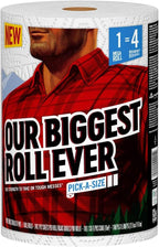 Brawny® Pick-A-Size® Paper Towels, 1 Mega Roll = 4 Regular Rolls