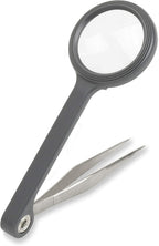 Carson MagniGrip 4.5x Magnifier with Attached Precision Tweezers (MG-55)