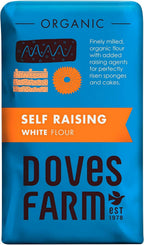 Doves Farm Organic Self Rising Flour 2.2 lb (1 kg) - Kosher & Vegan Friendly British Self Raising White Flour for Baking | Ideal for Cakes, Dessert and Everyday Baking | Imported UK Food
