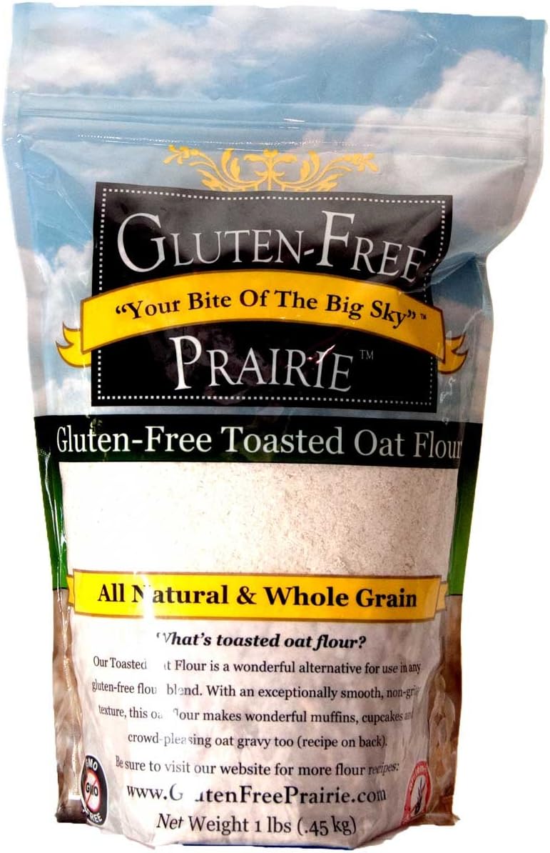 Gluten-Free Prairie Toasted Oat Flour, Certified Gluten Free Purity Protocol, Non-GMO, Vegan, 1 Pound