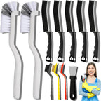 Dfacio 11Pcs Crevice Cleaning Brush Set, Hard Bristle Cleaning Supplies for Kitchen, Bathroom, Corner, Grout, Sink, Cup, Teapot, Bottle, Blender