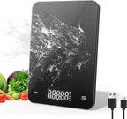 Rechargeable Digital Kitchen Scale, 5kg/0.1g (11lb/0.01oz) Precision Food Scale Electronic. Tempered Glass Weighing Platform, Tare&4 Unit Modes, Perfect for Baking, Bread, Cooking