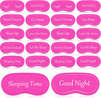 Eurzom 20 Pieces Funny Sleeping Eye Mask Bulk with Adjustable Strap Sleep Blackout Eye Mask for Night Blindfold Cover for Spa Women Men Adult Pajama Party Favors(Rose Red)