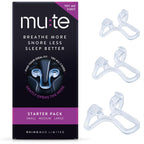MUTE by Rhinomed Nasal Dilator for Snore Reduction Starter Pack Increases Airflow Anti Snoring Devices Nasal Dilators for Sleeping Transparent Internal Nasal Dilator Snoring Solution