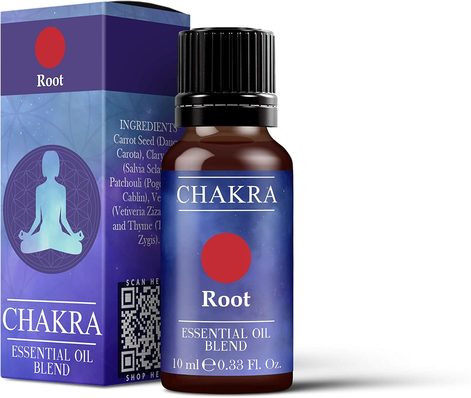 Mystix London | Root Chakra Pure & Natural Essential Oil Blend 10ml - for Diffusers, Aromatherapy & Massage Blends | Perfect as a Gift | Vegan, GMO Free