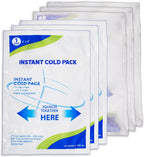NOVAMEDIC Instant Cold Pack - 24 Count, 6” x 9”, Disposable First Aid Cold Therapy Instant Ice Packs for Injuries, Pain Relief, Swelling, Toothache, Inflammation, Sprains - Includes Woven Cover