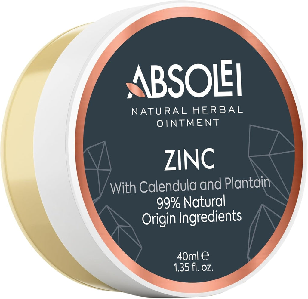 Zinc Oxide Ointment, Natural Ointment for Itching and Rashes with Calendula and Plantain, 1.35 fl oz